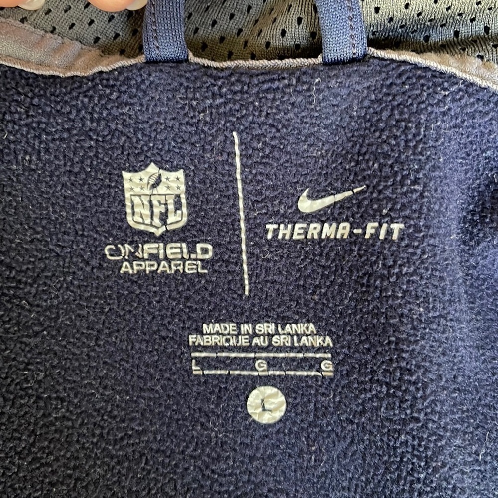 Nike Therma Fit On Field apparel Mens Patriots Zip Up Hoodie Size Large - Picture 5 of 8